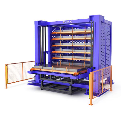 Heavy Duty Intelligent Warehouse Rack for Laser Cutting Machine Sheet Storage – 1800kg Capacity, Robotic Handling