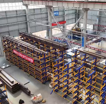 Telescopic Arms Carbon Steel Industrial Long Pipe Steel Bar Storage System by Herochu