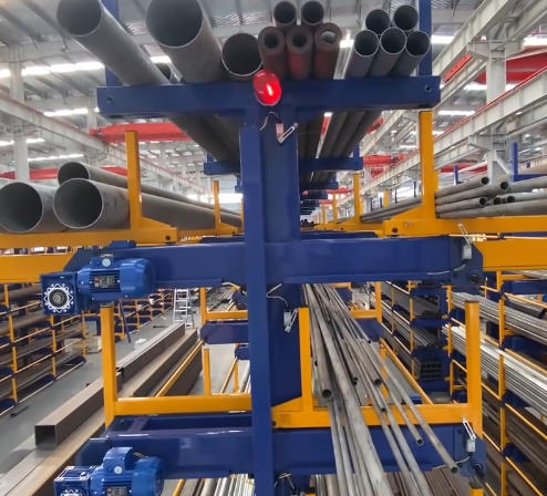 Telescopic Arms Carbon Steel Industrial Long Pipe Steel Bar Storage System by Herochu
