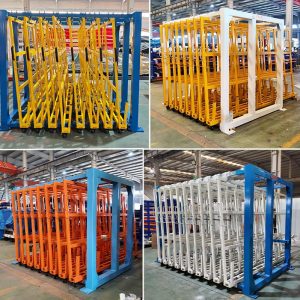 Vertical Remnant Rack for Steel Plates: Mobile Design with Casters and Foot Brakes from Herochu