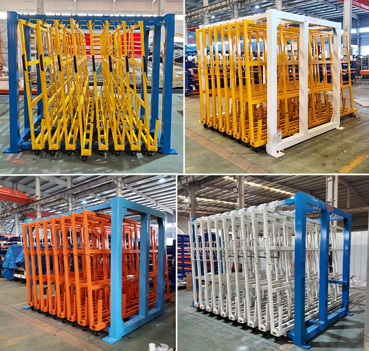 Vertical Remnant Rack for Steel Plates: Mobile Design with Casters and Foot Brakes from Herochu