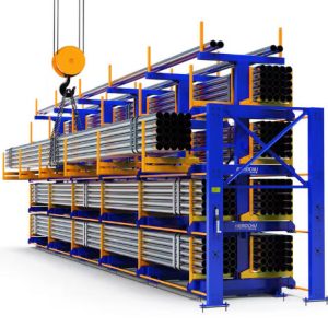 Manual Telescopic Heavy-Duty Cantilever Rack for Long-Tube Storage
