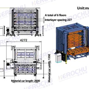 Fully Automatic Sheet Material Storage – PLC Touch Screen Control with Automatic Weight Detection for Zero-Touch Operation