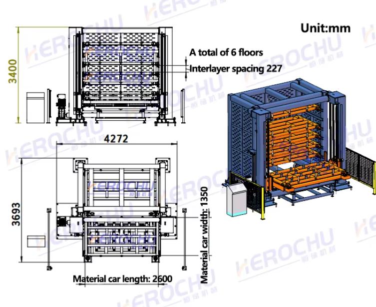 Fully Automatic Sheet Material Storage – PLC Touch Screen Control with Automatic Weight Detection for Zero-Touch Operation