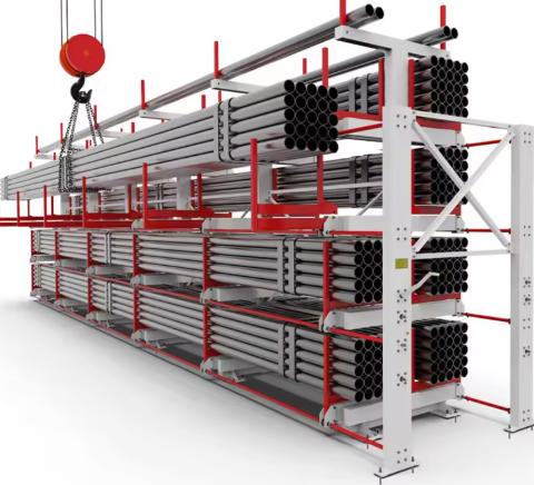 Durable Storage Rack for Long Materials – Herochu Corrosion-Resistant Cantilever Design