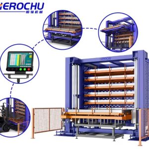 Fully Automatic Sheet Material Storage – PLC Touch Screen Control with Automatic Weight Detection for Zero-Touch Operation