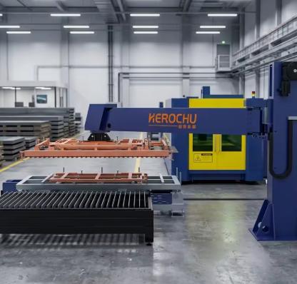 Sheet Metal Handling Manipulator | Herochu Servo Swing Arm for Laser Cutting Lines