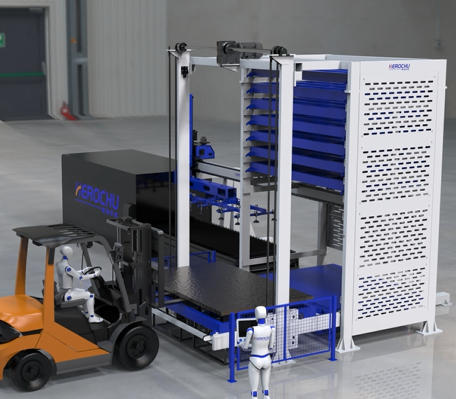 Intelligent Automatic Plate Storage Warehouse for Steel Plates & Profiles – 3-Ton Load Capacity per Level