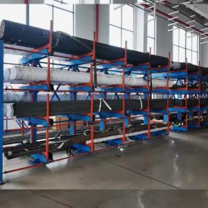 Cantilever Storage Racks for Profiles, Pipes & Long Products – Herochu’s Roll-Out Systems with CE Certification