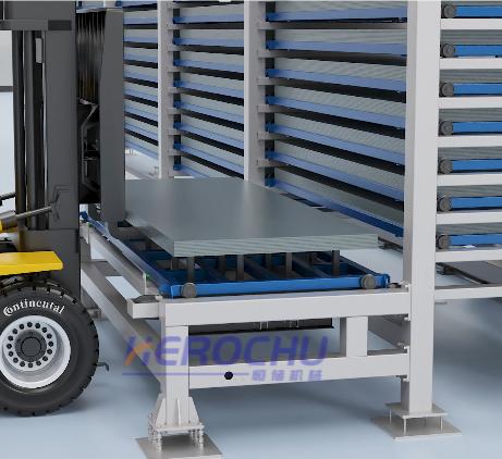 Single-Row Multi-Tower Automated Storage System for Sheet Materials