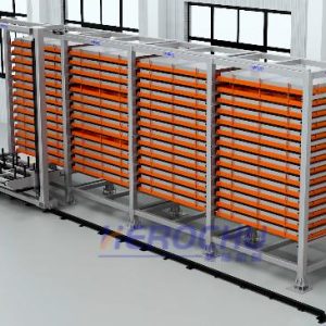 Multi-tower single-row intelligent three-dimensional sheet material storage