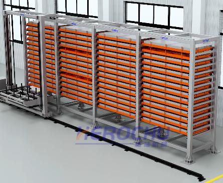 Multi-tower single-row intelligent three-dimensional sheet material storage