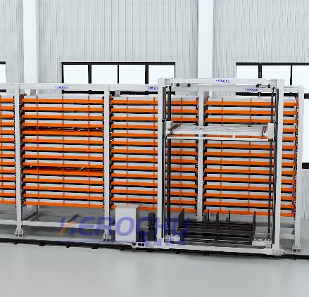 Multi-Tower Single-Row Smart Stereoscopic Sheet Material Library