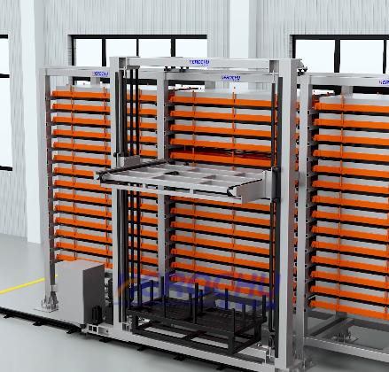 Multi-Tower Single-Row Smart Stereoscopic Sheet Material Library