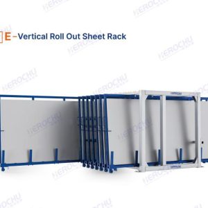 High Density Vertical Roll Out Sheet Metal Rack | Herochu Industrial Storage