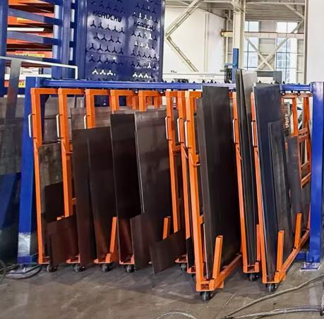 High Density Vertical Roll Out Sheet Metal Rack | Herochu Industrial Storage