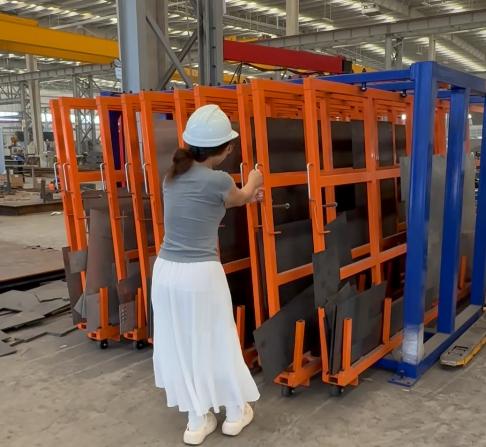 Mobile Industrial Storage System with Wheels for CNC Workshop