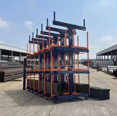 Telescopic Cantilever Rack with Hand Crank for Metal Bars – Manual Precision, Industrial Strength