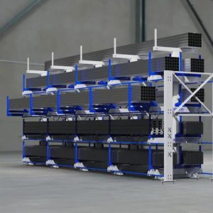 Heavy-Duty Long Goods Cantilever Racking for 6-Meter Steel Pipes