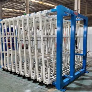 Heavy Duty Vertical Roll-Out Sheet Metal Rack for Industrial Workshops