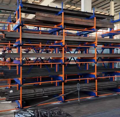 Heavy Duty Telescopic Cantilever Shelving 8T/Layer Capacity for 6-Meter Long Pipes Bundles
