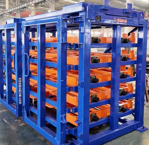 Roll-Out Sheet Metal Racks for Laser Cutting Center
