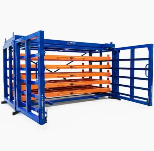 Roll-Out Sheet Metal Racks for Laser Cutting Center