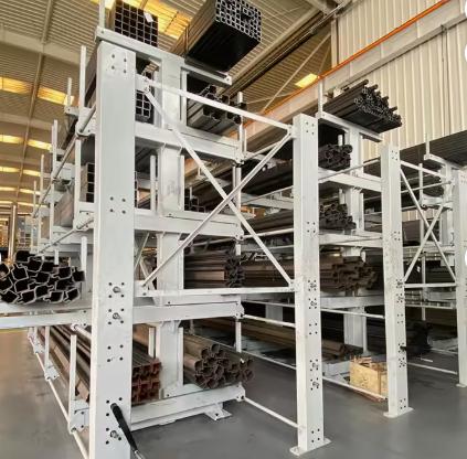 Custom Telescopic Cantilever Rack for Heavy-Duty Metal Pipe Storage