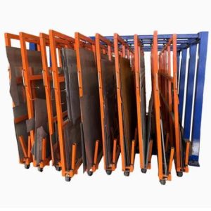 Vertical Rack for Leftover Metal Sheet Storage Stock Optimizing Workshop Efficiency