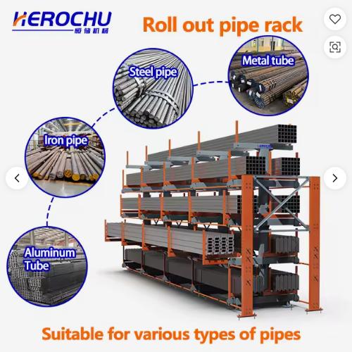 Industrial Steel Tube Storage Rack with Cantilever Design – High-Strength, High-Density Storage