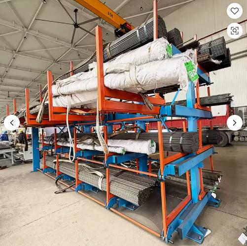 Industrial Steel Tube Storage Rack with Cantilever Design – High-Strength, High-Density Storage