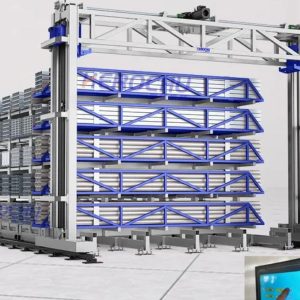 Intelligent Heavy-Duty Gantry Storage System for Metal Pipe Organization