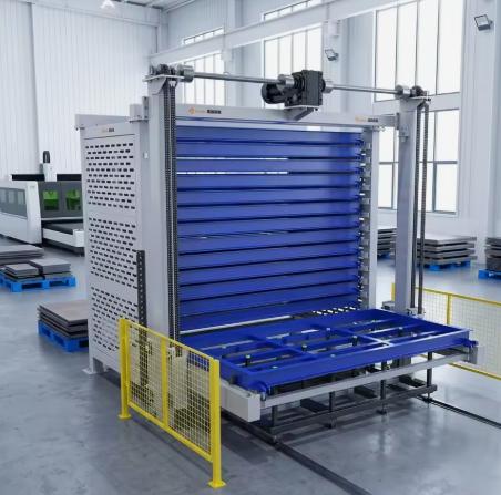Fully Automated Vertical Wooden Boards Storage System for Woodworking Factory Automation