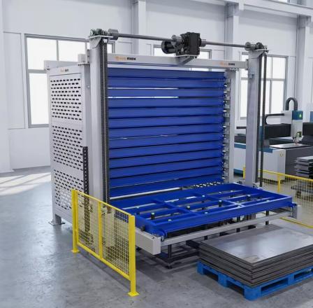 Fully Automated Vertical Wooden Boards Storage System for Woodworking Factory Automation