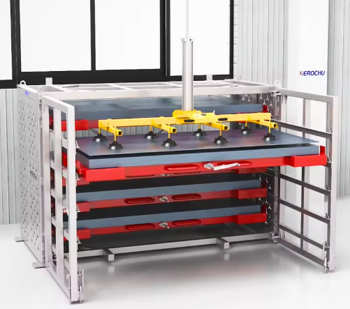 Manual Pull Out Sheet Metal Rack for Sheet Metal Fabrication Workflow