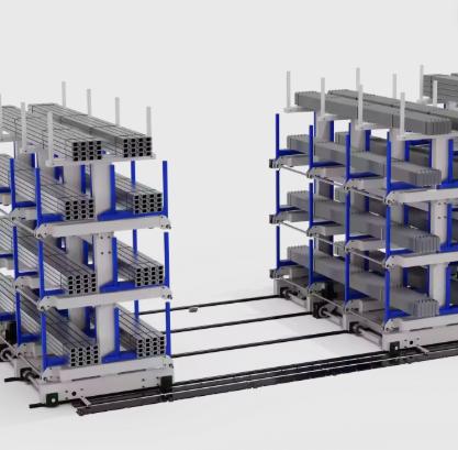 Track-Guided Mobile Pipe Storage Racks & Cantilever Solutions
