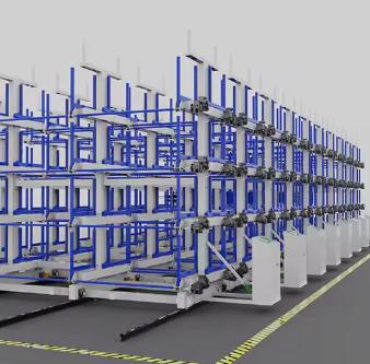 Track-Guided Mobile Pipe Storage Racks & Cantilever Solutions