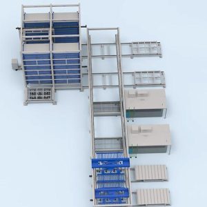 Double-Tower Vertical Steel Plate Storage Depot Overview