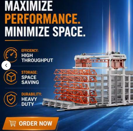 Heavy-Duty Automated Storage & Retrieval System (ASRS) for Steel Pipe, Rebar & Long Profiles