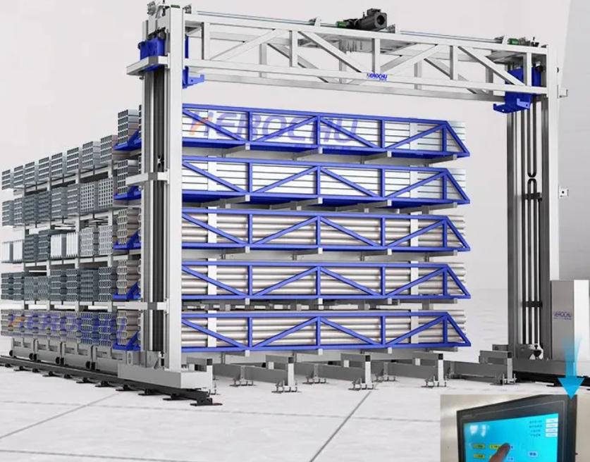 Automated Pipe & Rebar Racking System – High-Density Storage for Heavy Loads