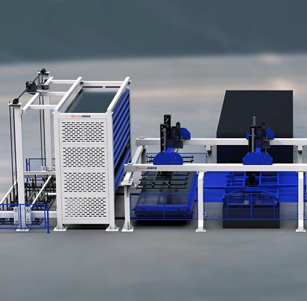 High-Speed Sheet Loading/Unloading & Vertical Storage System for Fiber Laser Processors