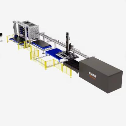Gantry Sheet Loader/Unloader with Vertical Storage Racks for CNC Laser Cutting