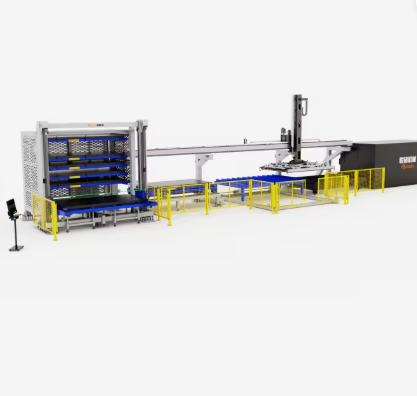 Gantry Sheet Loader/Unloader with Vertical Storage Racks for CNC Laser Cutting