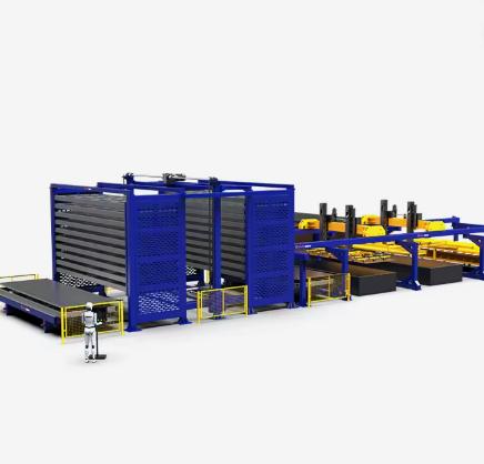 Gantry Sheet Loader/Unloader with Vertical Storage Racks for CNC Laser Cutting
