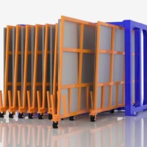 Heavy-Duty Vertical Roll-Out Sheet Rack for Scrap Metal