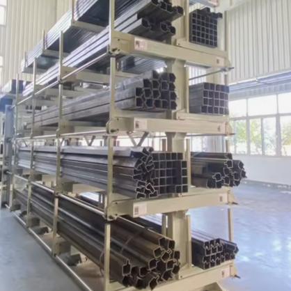 CE Certified Manual Crank Steel Bar & Tubing Storage Racks