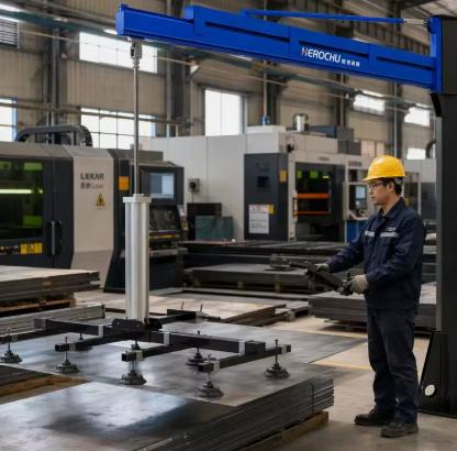 Crane Vacuum Lifter for Sheet Metal Material Handling