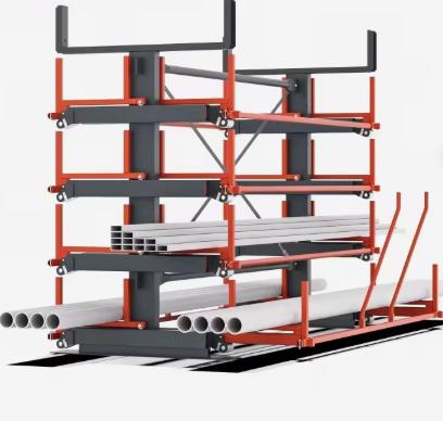 CE Certified Manual Crank Steel Bar & Tubing Storage Racks