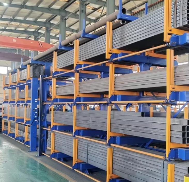 CE Certified Manual Crank Steel Bar & Tubing Storage Racks