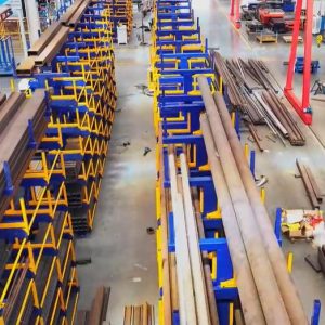 Manual Crank Racks for Steel Bar Metal Tubing and Pipe Storage